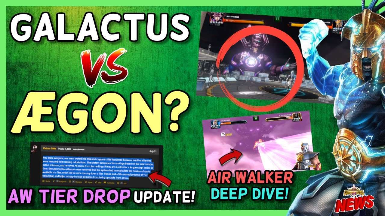Fan Made Galactus Vs Aegon Update On The Aw Tier Issue Android Stability Issues Much More Mcn Summary Networks - avengers marvel contest of champions fixed roblox